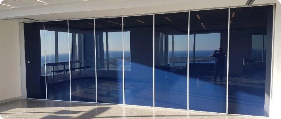 Baked painted glass for interior decoration