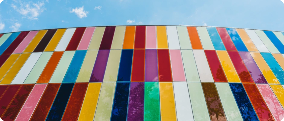 color glass for curtain wall